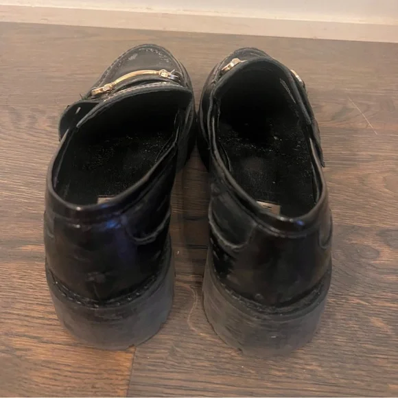 STEVE MADDEN Loafer Gold Buckle Women Size 9 - Picture 3 of 5